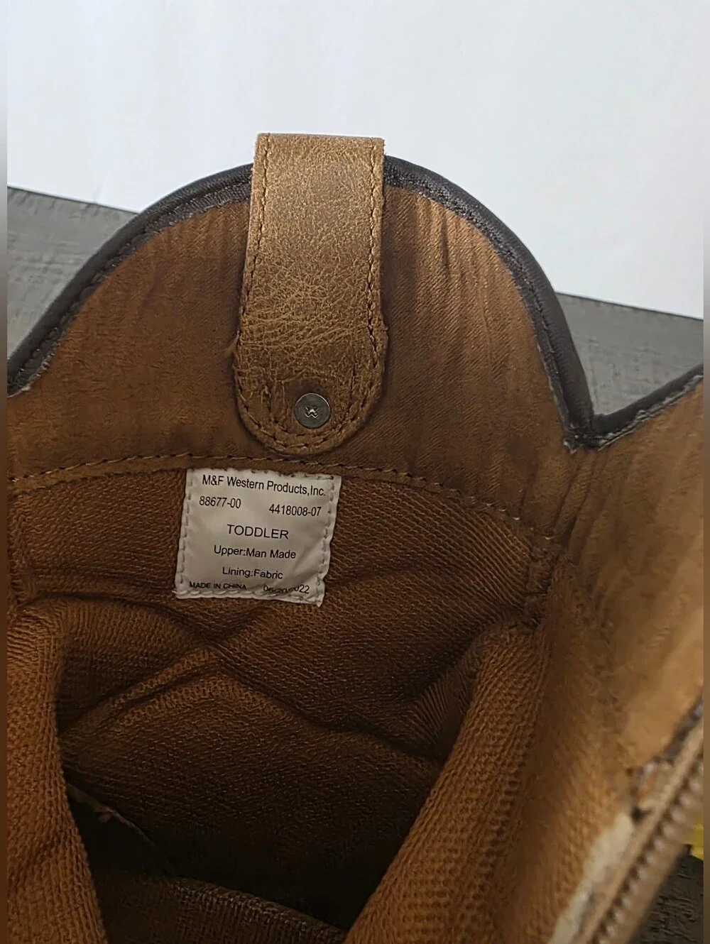 Kids Sunflower Pattern Brown Western Boots